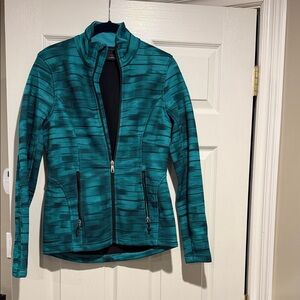 Spyder Women's Green Striped Under Ski Jacket layer